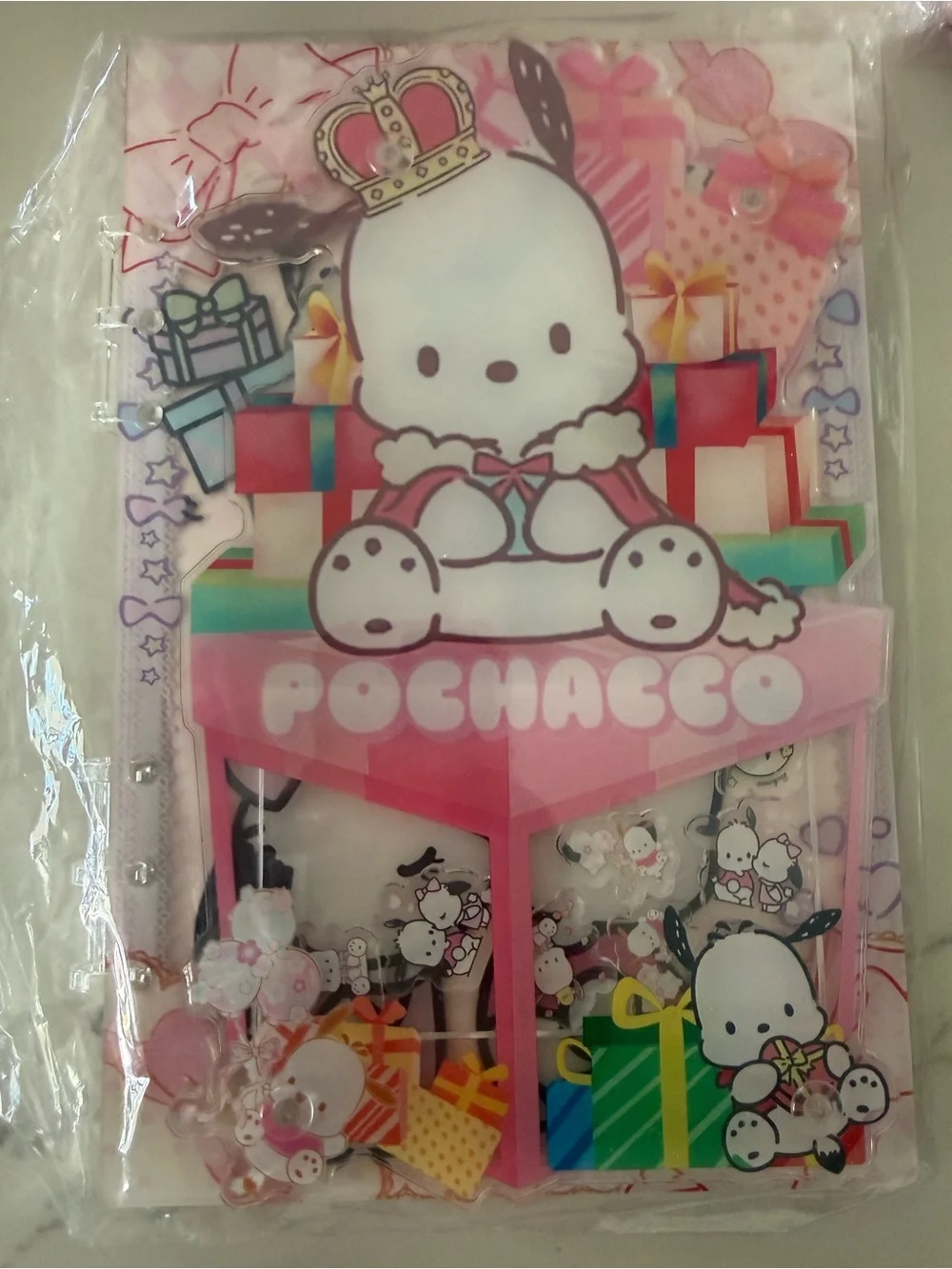 Pocha Pup Party Acrylic Shaker Journal